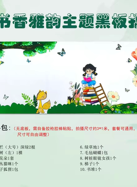 幼教环创小学中式书香主题墙阅读区布置装饰教师节师恩难忘文化墙