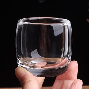 水晶玻璃扳指杯水杯高档杯主人茶杯轻奢杯子二两白酒杯高级感 新品