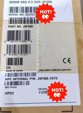 {议价}HP J9F38A 787337-001 MSA 800GB