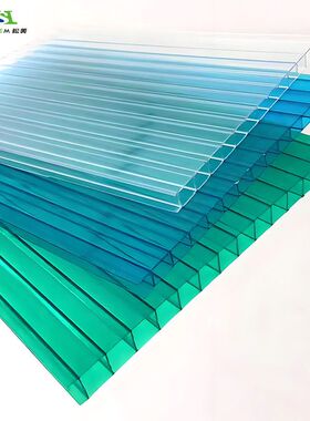 阳光板5mm透明双层蜂窝加厚温室大棚车棚采光棚雨棚中空pc阳光板