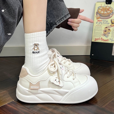 回力2026厚底面包鞋女百搭小白鞋