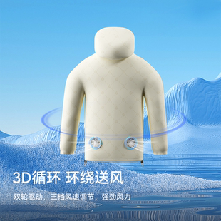 酷轻松夏季空调服户外风扇衣服降温钓鱼服空调降温冰感防晒衣透气