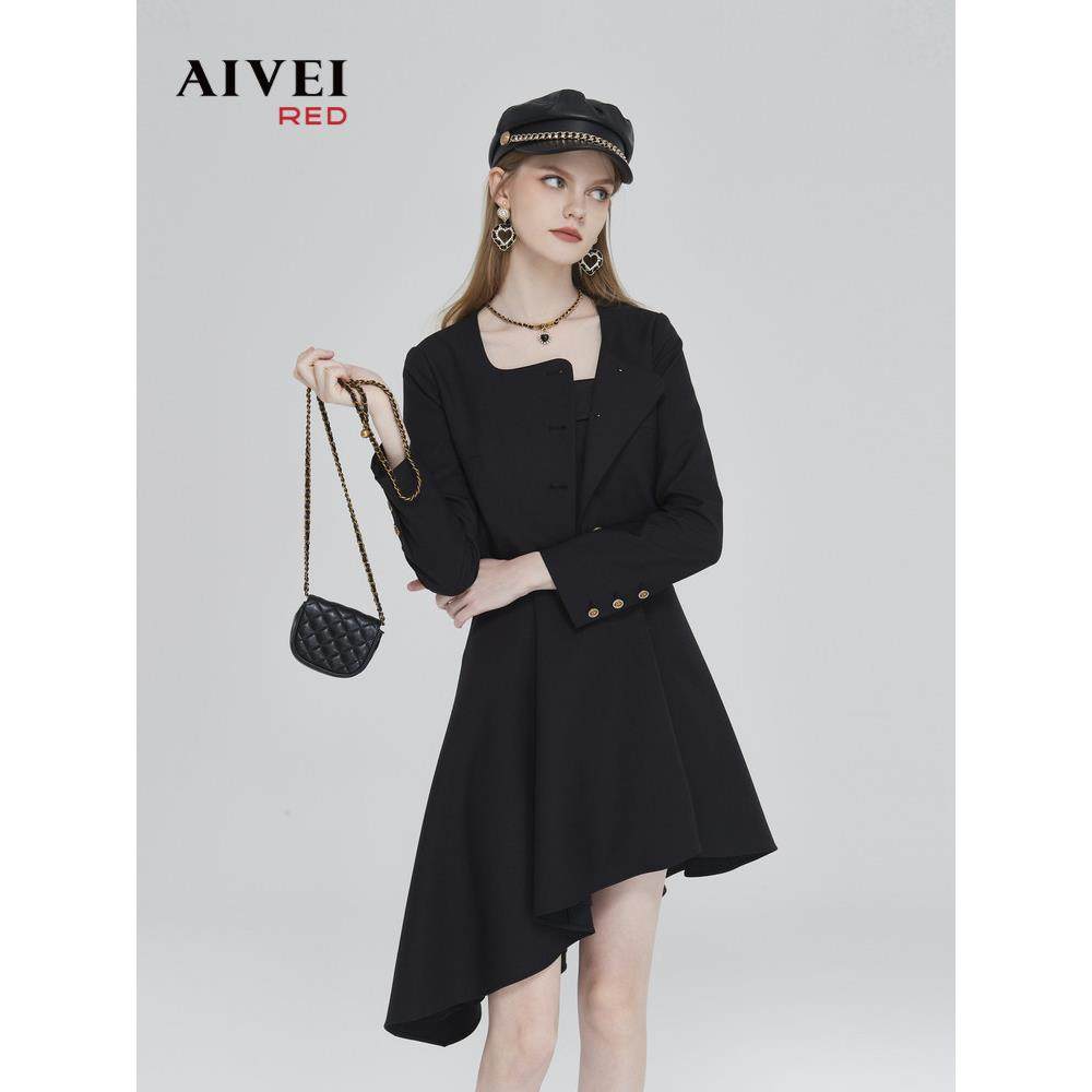 AIVEI欣贺艾薇2023春季新短外套不规则高腰吊带裙两件套Q0160068,女装/女士精品,连衣裙,淘宝优惠券,粉丝福利购,淘宝优惠卷