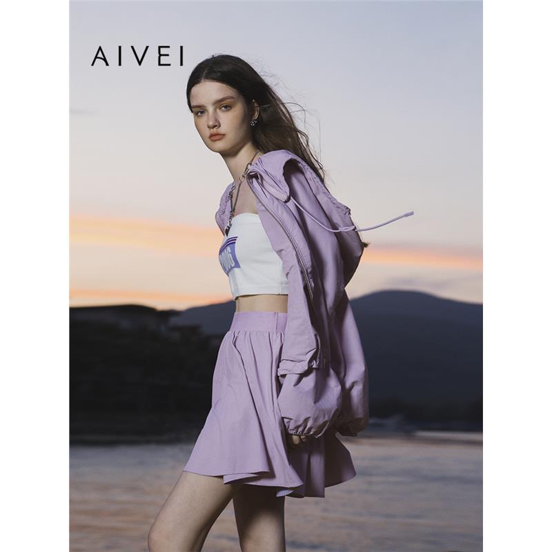 【UPF50+】AIVEI欣贺艾薇夏季新小清新高腰科技防晒短裙R0360161