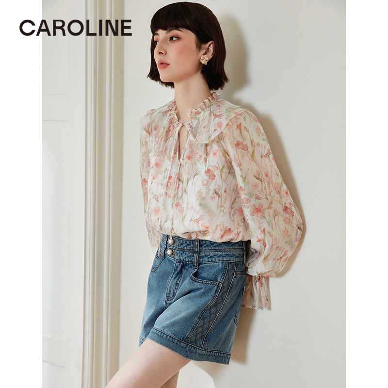 CAROLINE卡洛卡洛琳雪纺衫CA