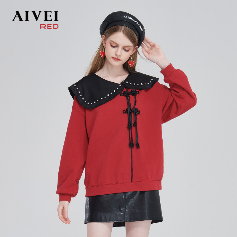 aivei新中式流苏盘扣国潮卫衣