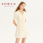 气质通勤V领OL风收腰西装 卓雅周末2023夏季 新款 连衣裙EJWDBQ50