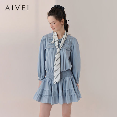 【考拉Cayla同款】AIVEI欣贺艾薇2026春季清新初恋少女日杂连衣裙