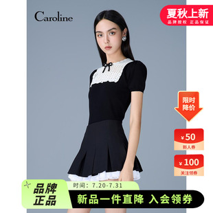 針織衫 Caroline卡洛琳2025秋季 新款 繡花領(lǐng)釘珠泡泡袖 ERC4M11C