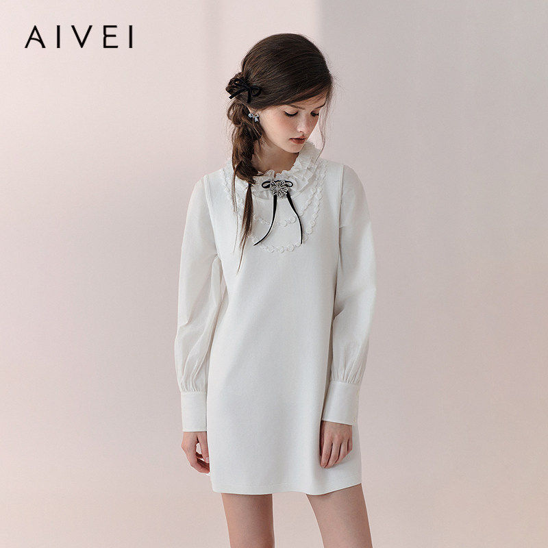 AIVEI欣贺艾薇2026春季新日系少女减龄直筒版针织背心裙XSV1L03S