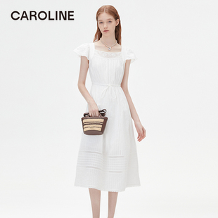 Caroline 商场同款 2024夏季新款法式复古长款连衣裙Q628501D