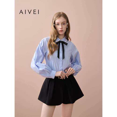 AIVEI欣贺艾薇2025秋季新学院奶乖温柔风衬衫XRV4C04A