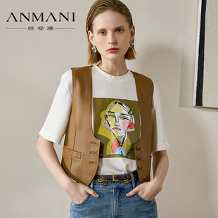 商场同款-ANMANI恩曼琳23秋季新品时尚印花短袖T恤P342102C