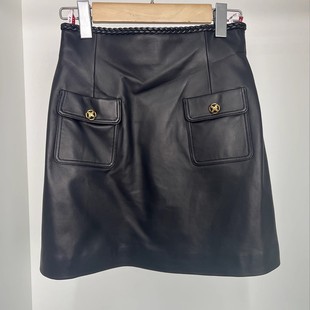 卓雅周末秋冬羊皮革皮裙子EJWCDM77