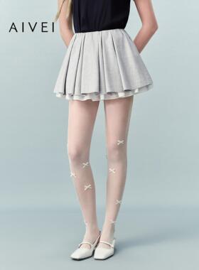 AIVEI欣贺艾薇2026夏季新学院芭蕾小个子松紧腰百褶短裙XSV3Q01B