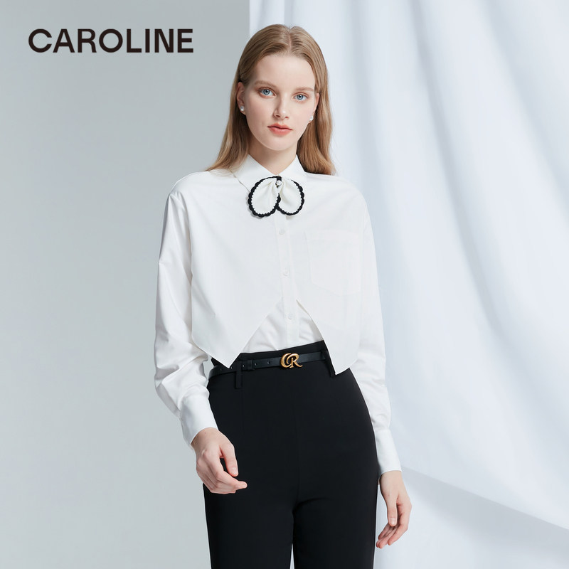撞色蝴蝶结CAROLINE春季廓形