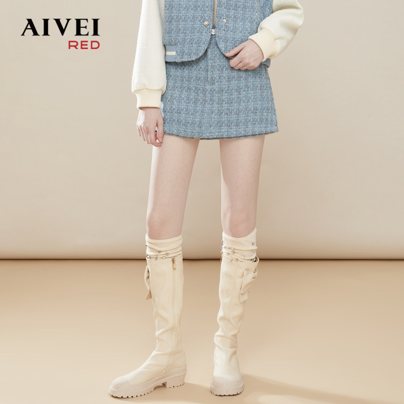 AIVEI欣贺艾高腰显瘦A字减