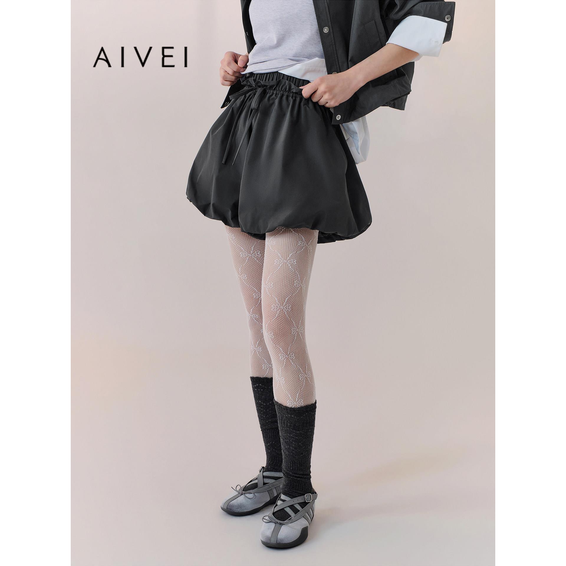 AIVEI欣贺艾薇2026春季新减龄甜美高腰显瘦公主花苞短裤XSV1Y01C