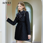 AIVEI欣贺艾薇2023春季 新提花短外套吊带收腰连衣裙套装 P0660050