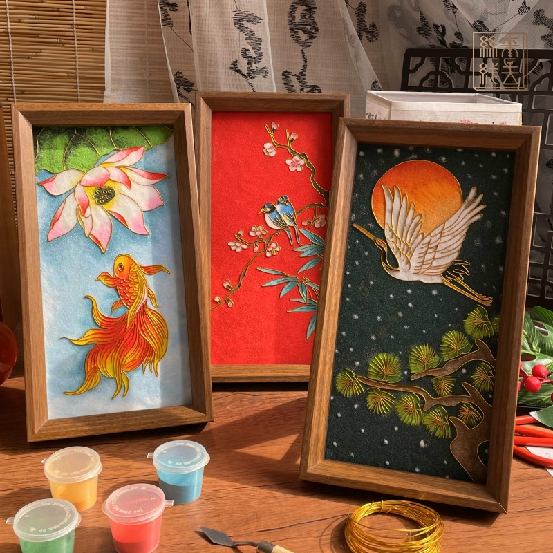 非遗景泰蓝中古风珐琅彩画