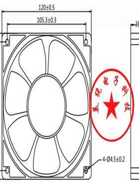 议价EC BRUSHLESS FAN MODEL:EC12038S AC220V 0.08A 高品质散热