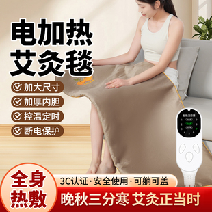 电加热艾绒毯子艾草全身热敷理疗柿柿如意艾灸毯坐垫褥子家用