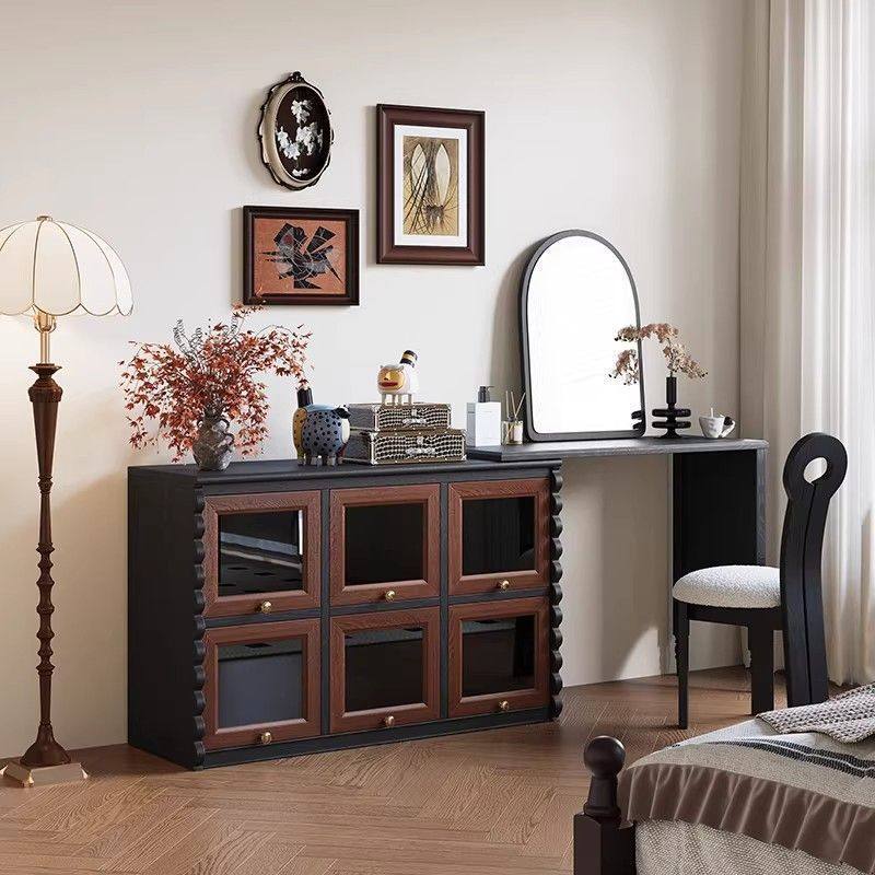 卧室梳妆台家用巧克力一体实木化妆桌床尾柜中化妆台法式斗柜古风,住宅家具,梳妆台/桌,淘宝优惠券,粉丝福利购,淘宝优惠卷