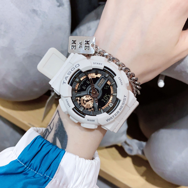 ins风潮流黑科技电子手表女初中学生运动简约气质男士机械独角兽