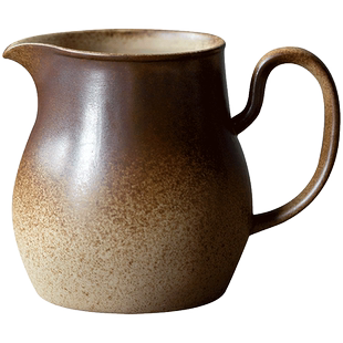 柴棕釉有容公道杯 中式复古陶瓷公道杯 办公家用分茶器分杯品茗