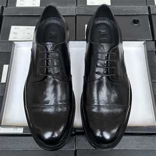 三接头皮鞋男款商务正装德比鞋真皮透气新郎结婚男鞋男士皮鞋木根