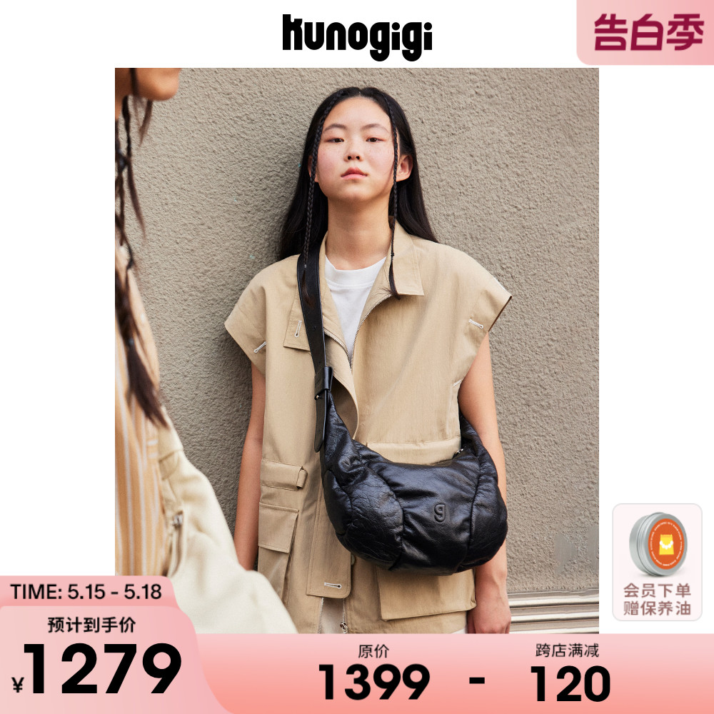 KUNOGIGI/古良吉吉棒球包流浪款中号包包女明星同款单肩包斜挎包