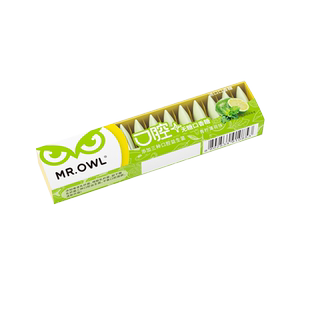 无糖口香糖木糖醇清新口气益生菌糖盒子随身低热量咀嚼猫头鹰先生