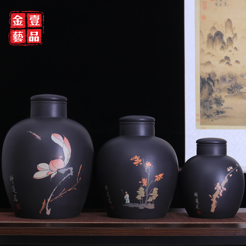 纯手工建水紫陶25斤装储酒坛