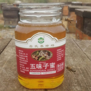 五味子蜂蜜玻璃瓶野生蜜源农家自产詹氏蜜糖礼盒包邮500g/瓶