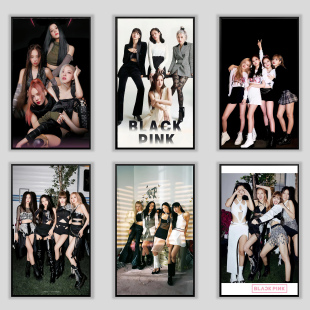 BLACKPINK海报周边装饰画相框摆台挂画明星写真定制卧室客厅壁画