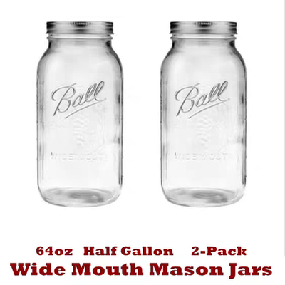 Wide Mouth Mason Jars Kitchen Storage & Canning for Herbs
