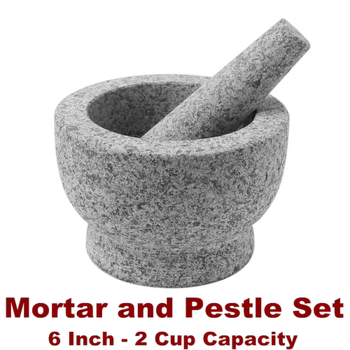 Mortar and Pestle Set Spice Grinder Bowls Salsa Taco Mix