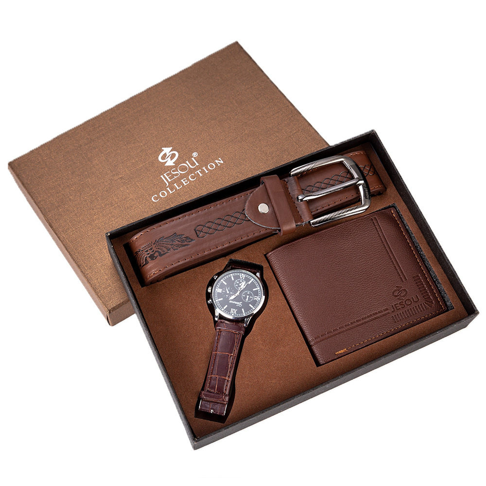 Set for father boyfriend Watch Wallet Belt Gift Box礼物钱包
