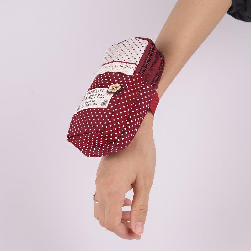 老人挂脖子手机袋带挂绳袋可爱棉布艺手腕零钱小包儿童袋钱包女