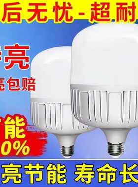 led灯泡家用E27螺口节能灯白光超亮室内护眼无频闪大功率照明球泡