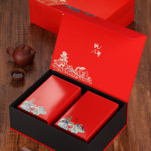 2024茶叶罐空礼盒高档一斤装古树红茶茶叶包装盒滇红茶礼盒装空盒