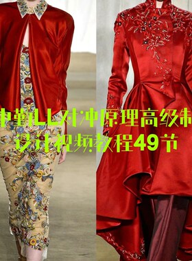 吕中勤LL原理对冲高级服装打版视频教程49节 服装制版视频fttk