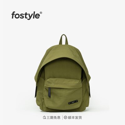 FOSTYLE帽檐双肩包女户外Dora小众轻便13寸尼龙包2025年春夏防水