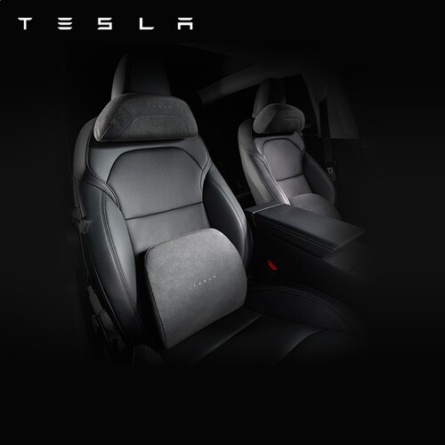 特斯拉（Tesla）官方 Model S/3/X/Y/Y L 汽车头枕腰靠（深色）