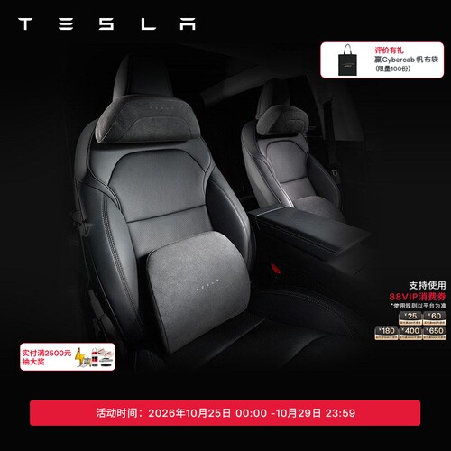 特斯拉（Tesla）官方 Model S/3/X/Y/Y L 汽车头枕腰靠