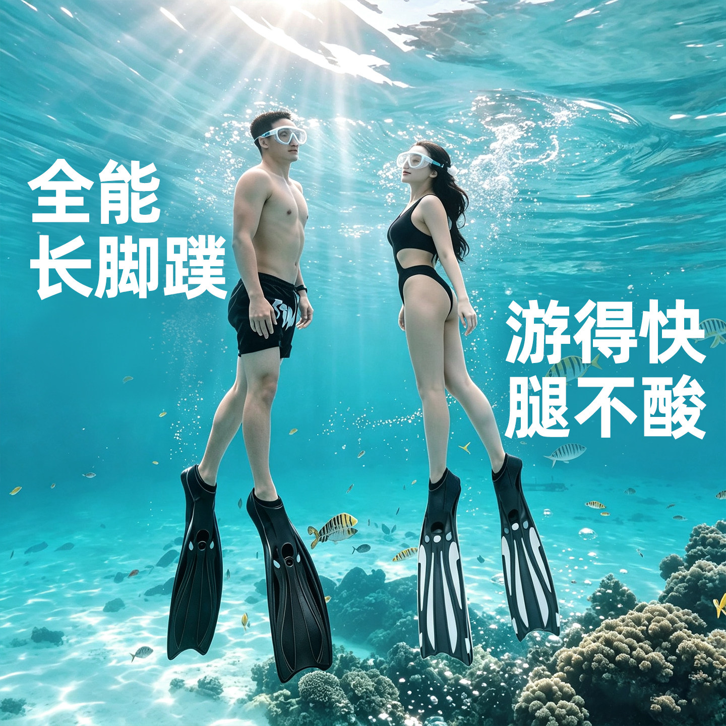 【教练推荐】自由潜水长脚蹼浮潜