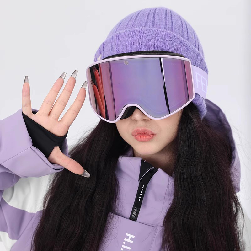 滑雪眼镜女磁吸防雾雪镜高清大视野近视护镜男户外雪地登山护目镜