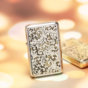 佐罗火机发烧友国产正品亮铬铜大唐草790三代煤油打火机个性男士