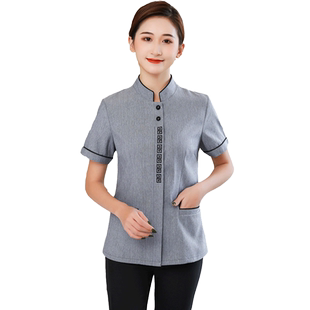 保洁工作服女短袖夏季酒店客房宾馆物业阿姨家政清洁员大码工装