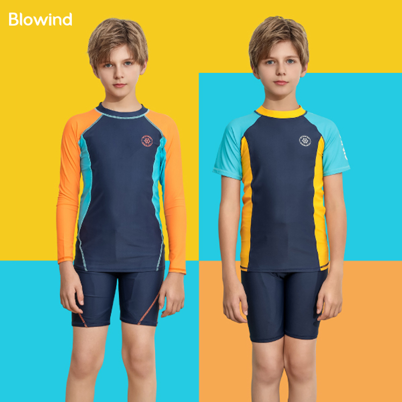 blowind撞色防晒速干专业泳衣